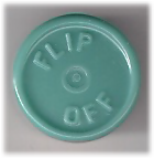 13mm flip off vial seals slate green