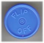 light blue west flip off vial seal