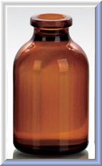 20mL amber serum vial molded bottle USP