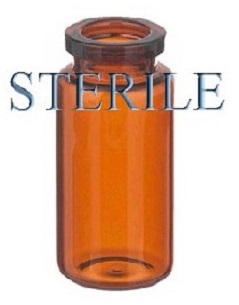 10ml amber sterile vial ready to fill unsealed