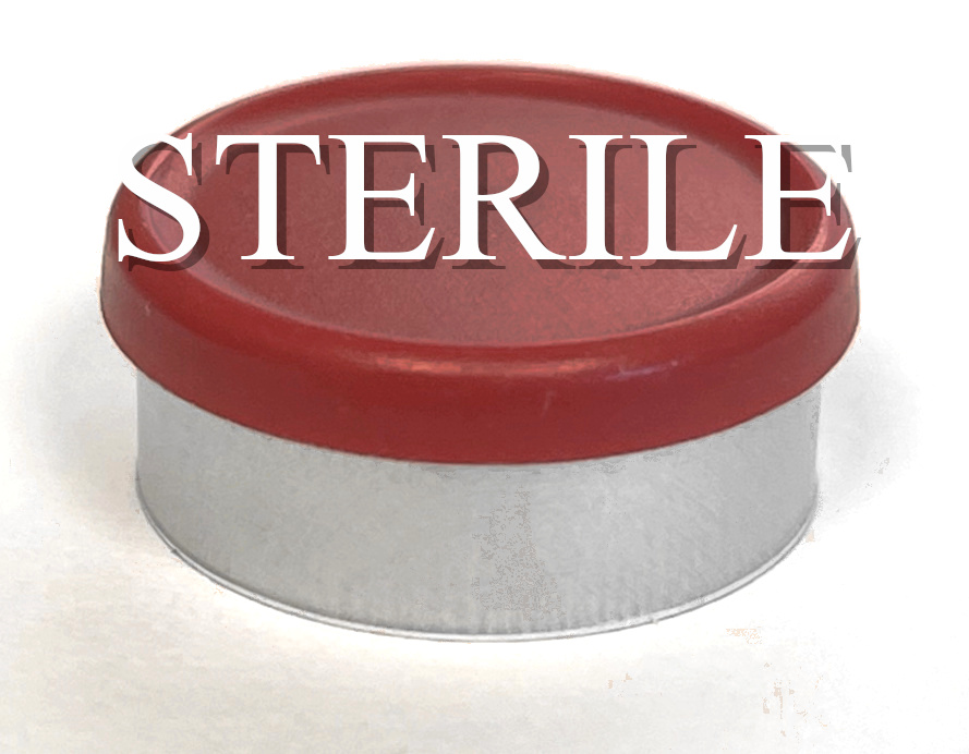 STERILE 20mm red flip cap vial seals