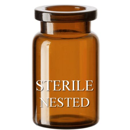 ISO 6R 5ml 6ml nested sterile amber vials open sterile vials